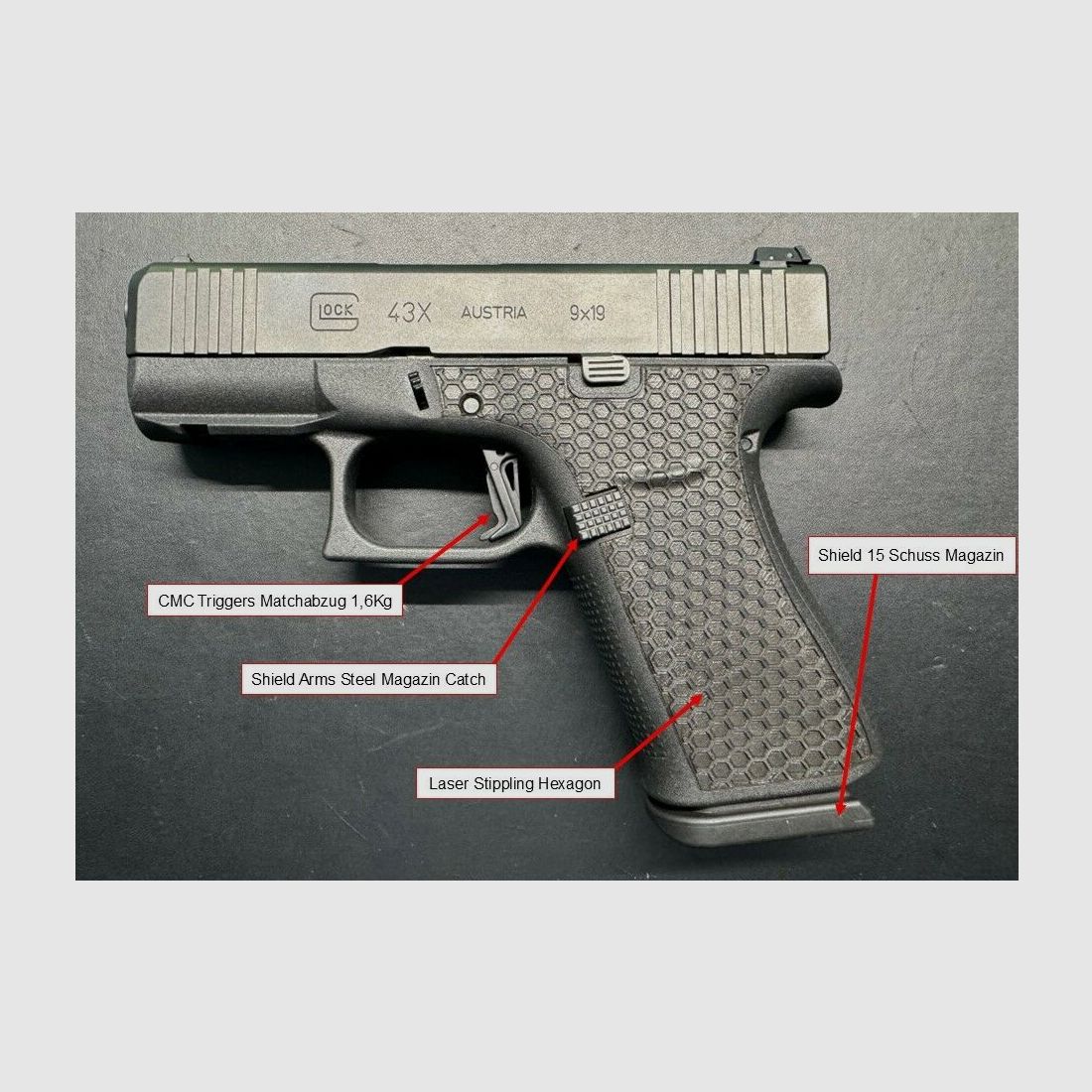 Glock 43X Aangepast Peterssen Gunworks