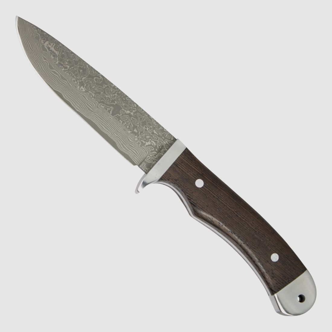 Damast Messer Wenge Holz mit Lederscheide