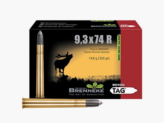 Brenneke 9.3×74 R TAG bez ołowiu 14.6g/225grs.