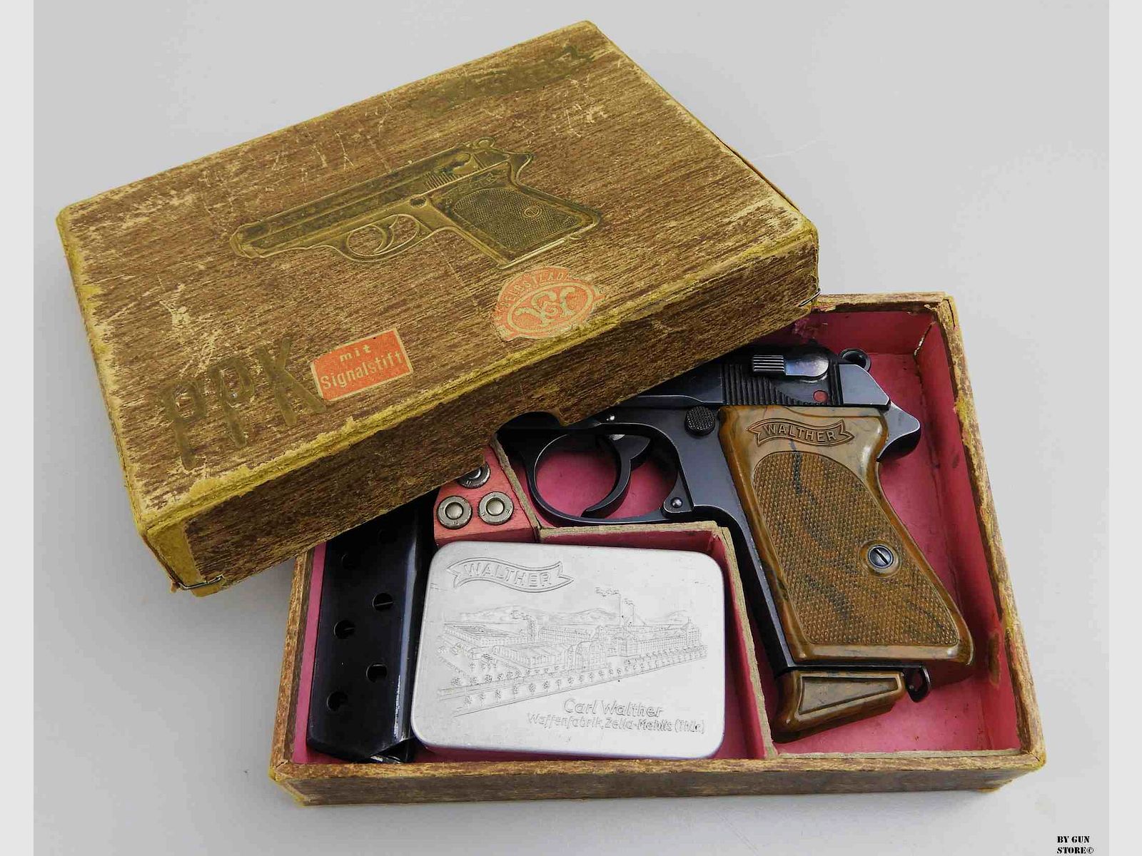 Pistola Walther Zella Mehlis mod. PPK cal. 7,65 mm 90° Sicherung matr. 808106, immagine 11 di 15