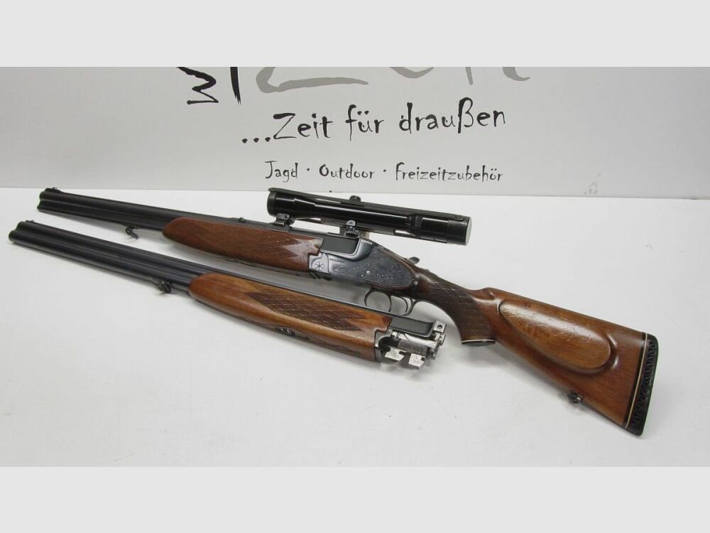 BBF side lock combination rifle Brünner BRNO SUPER, 7x65R & 12/70, ZFR S&B 12/70;7x65R