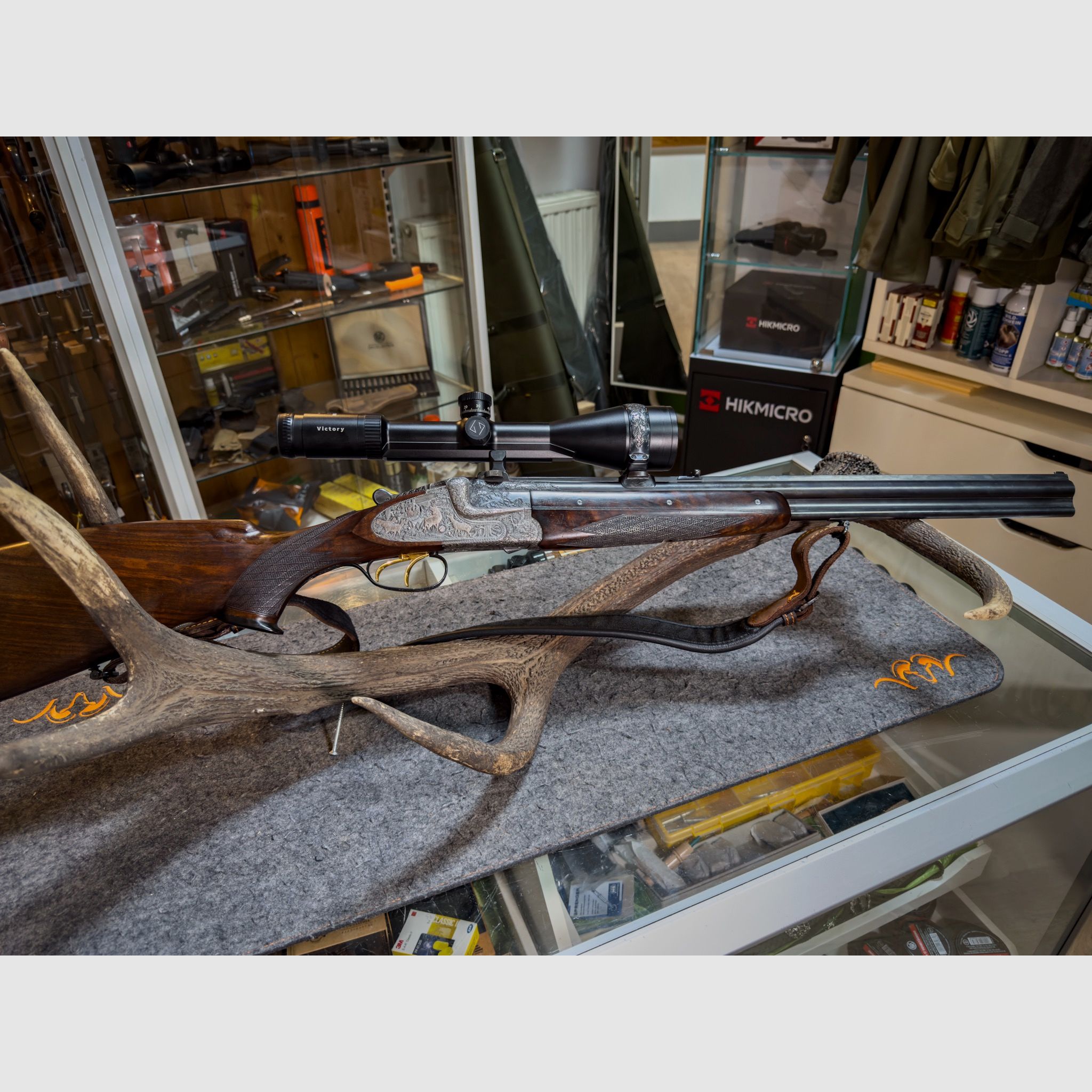 BBF 7X65R / 12/70 with 5.6×52 R insert barrel – from the possession of Gerhard Stauch (GDR) with interchangeable barrel