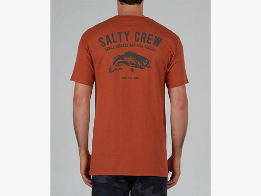 T-SHIRT SALTY CREW BASS STAMP PREMIUM RUST
