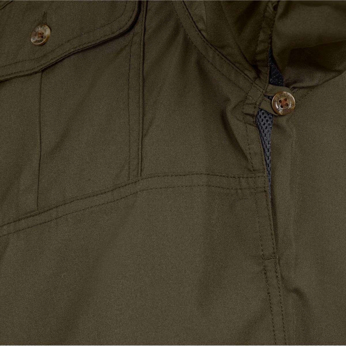 FJÄLLRÄVEN Trekking Shirt LS Dark Olive