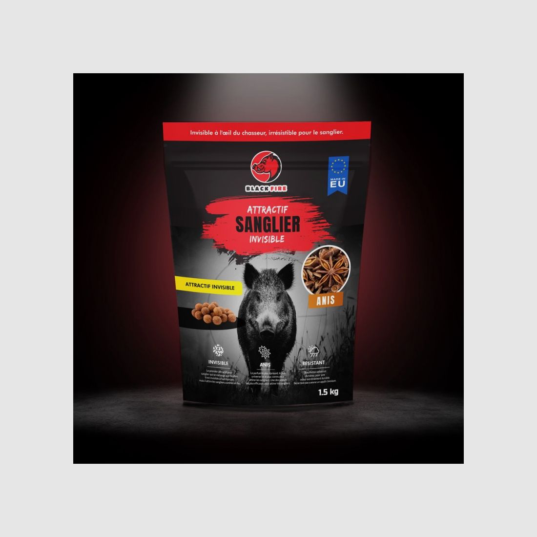 Attractive BLACK FIRE Invisible for Wild Boar