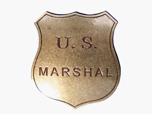 Etoile US Marshall - Vintage Metallabzeichen - Authentische Reproduktion - Kostüm- und Sammlungszubehör