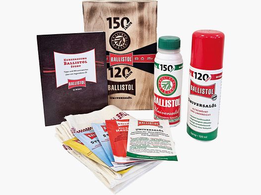 Set di olio universale Ballistol in scatola anniversario