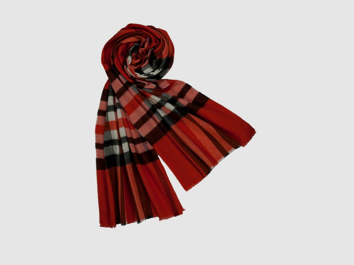 Chal Cashmink - Patrón de cuadros