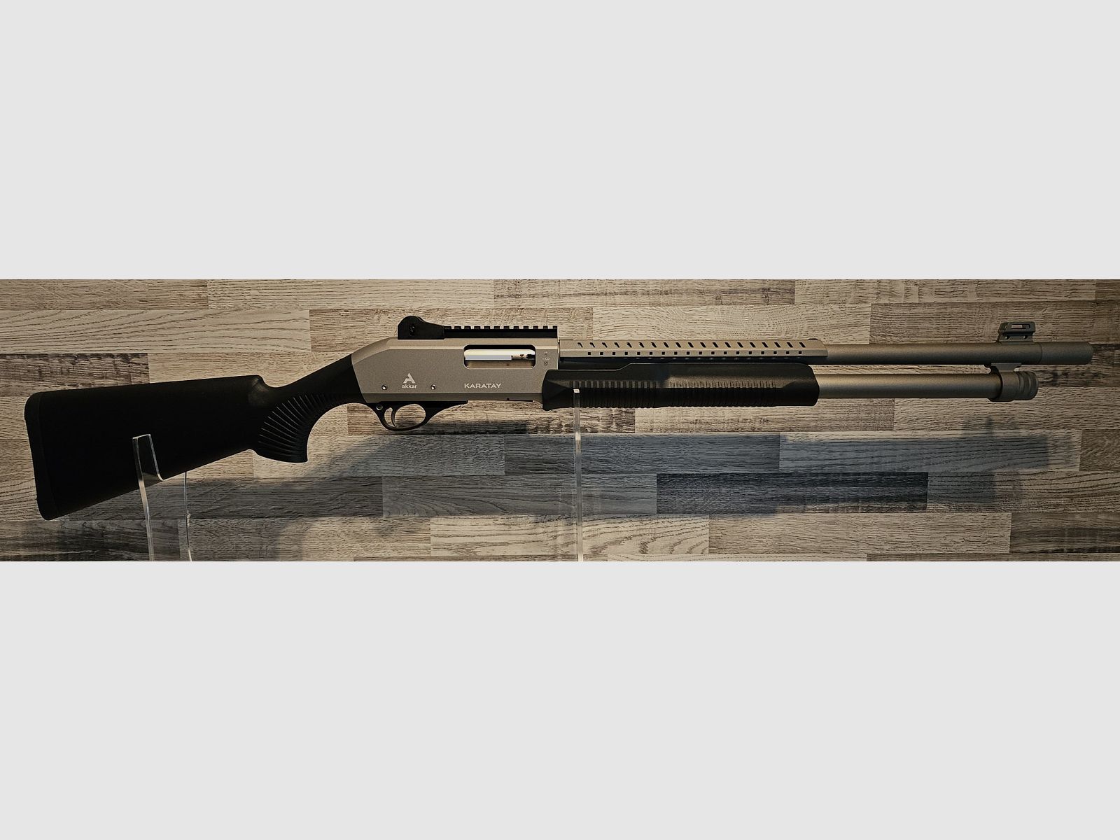 Neuware - Vorderschaftrepetierflinte Pumpgun Akkar Karatay TK-355 612PS Titanium Kal. 12/76