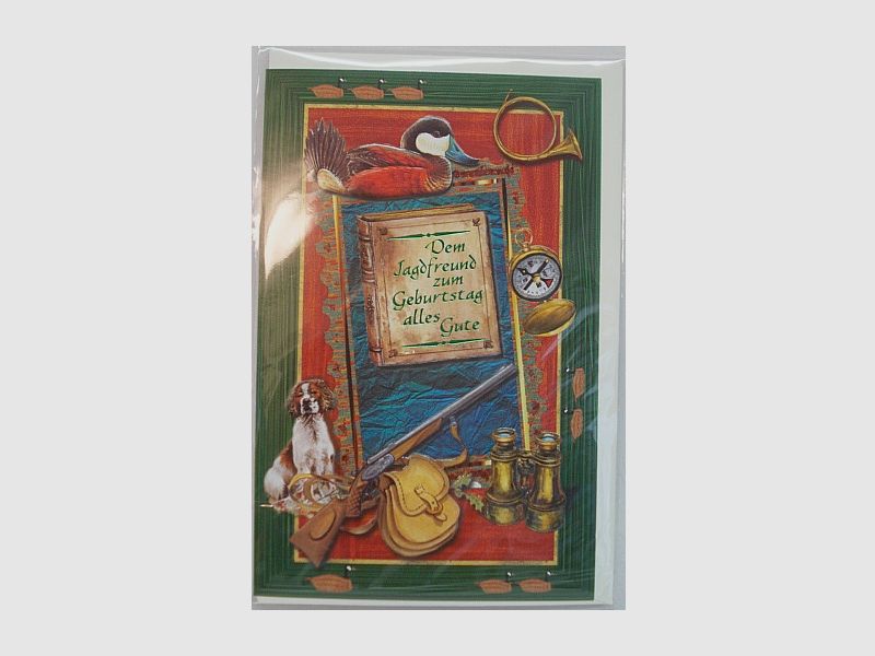 Verjaardagskaart Jacht kleurrijk - Voor de jager vriend alles goeds
