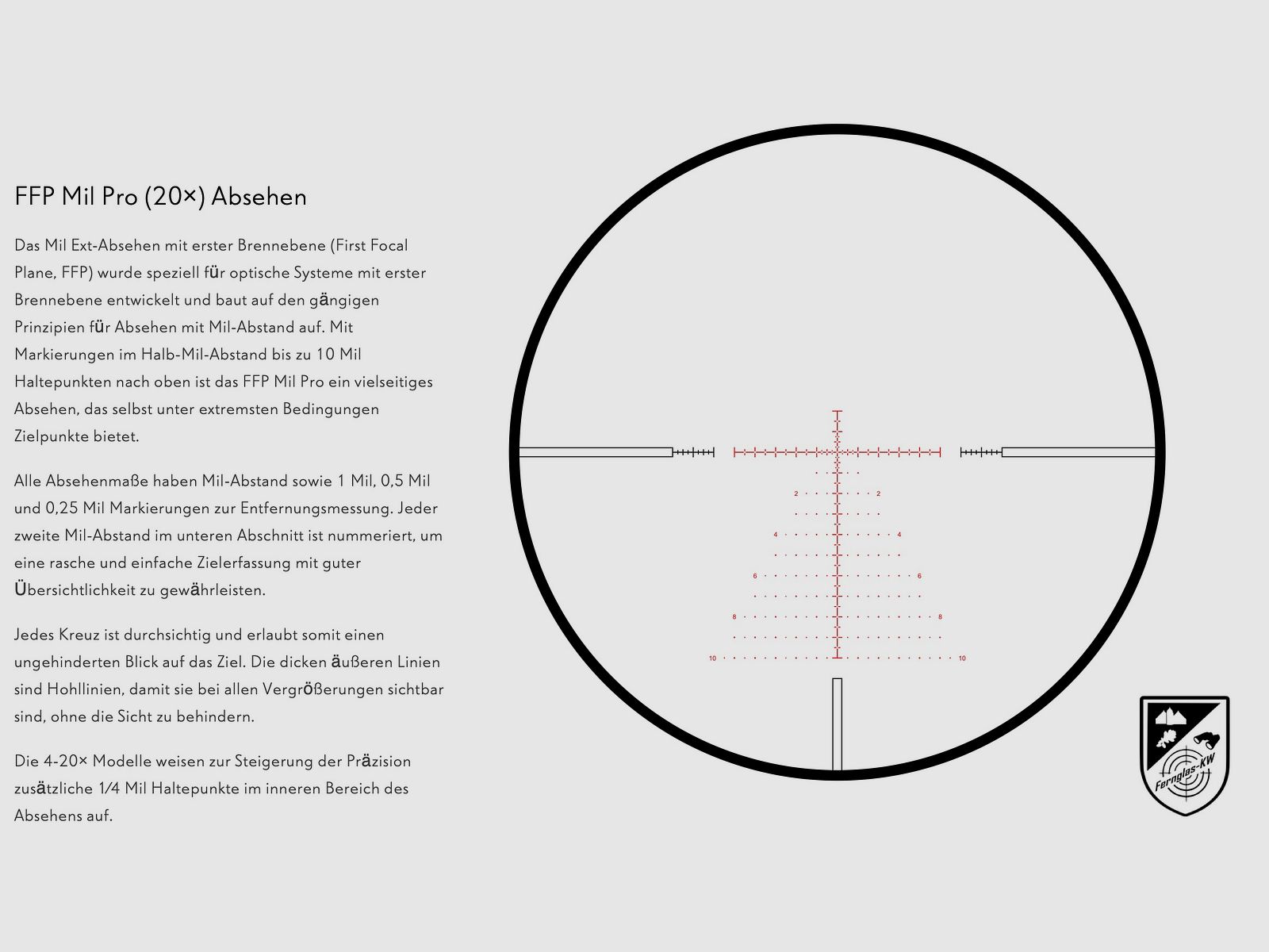 HAWKE 18530 Zielfernrohr Frontier FFP 4-20x50 Mil Pro