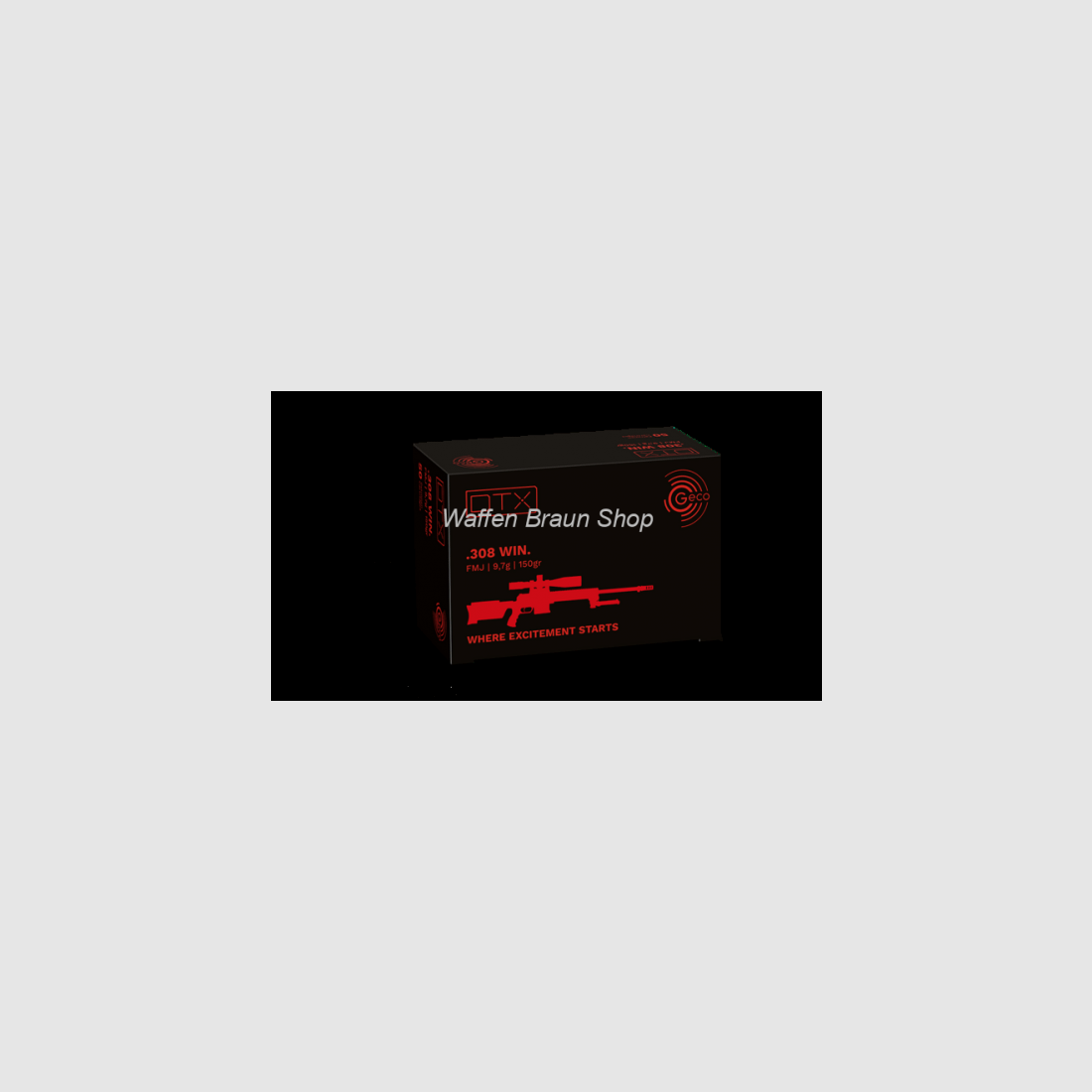 GECO Munition .308 WIN VM DTX 9,7G 150GR 50ER