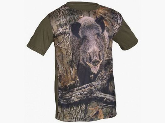 Kurzarm Jagdshirt Wildschwein.