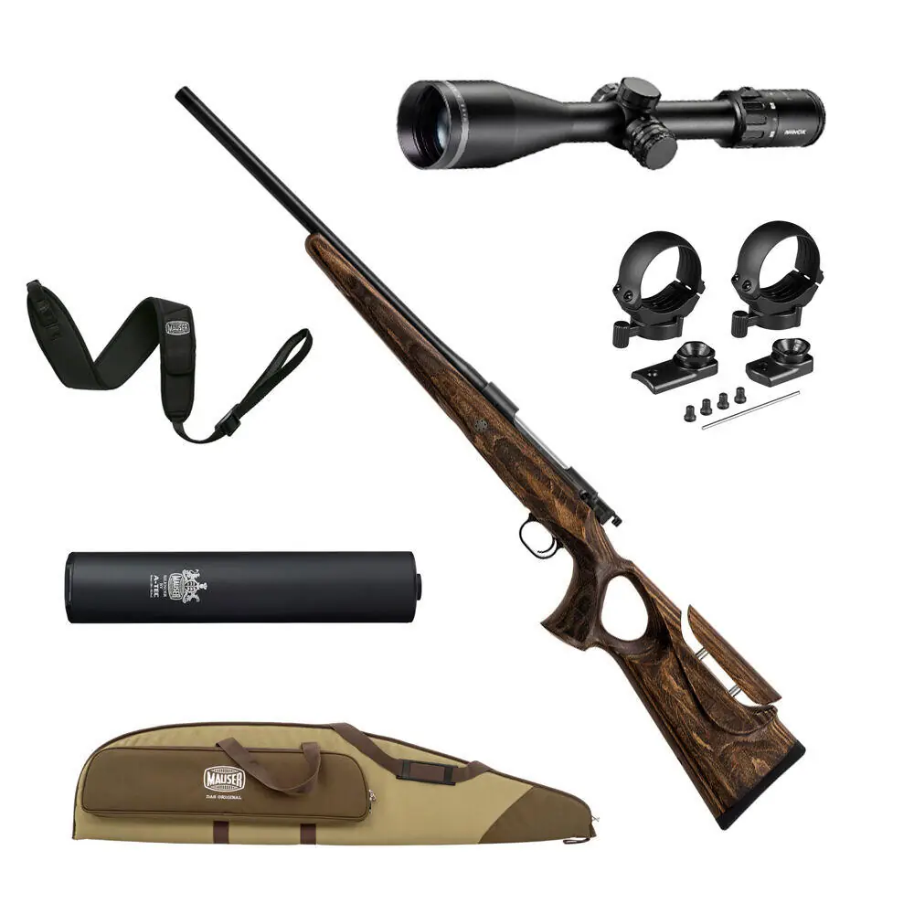 MAUSER 12 MAX PAKIET MŁODEGO MYŚLIWEGO - .308WIN + MINOX 3-15x56 + TŁUMIK U.W., zdjęcie 1 z 5