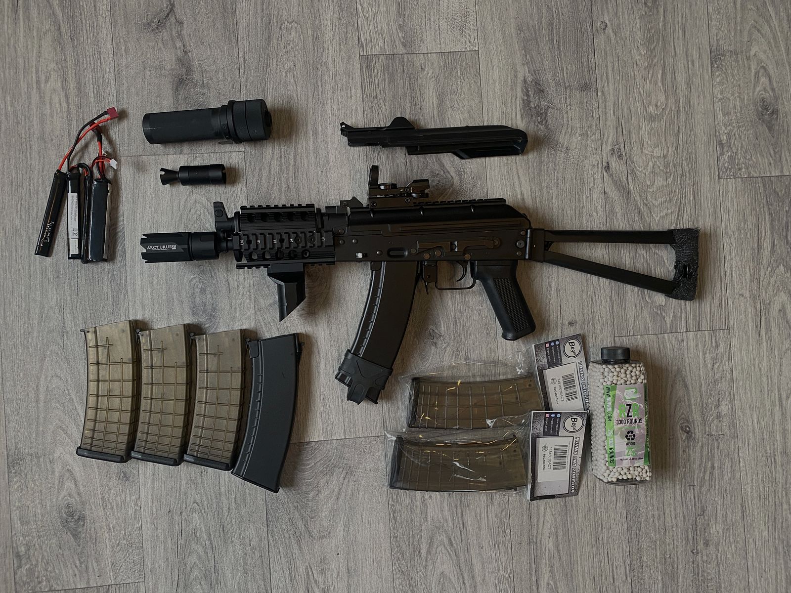 Begadi AK-74UN "SPORT" Gen. 5 S-AEG (Variohead, PRO HopUp, Begadi CORE EFCS / Mosfet) Upgraded F-Stempel