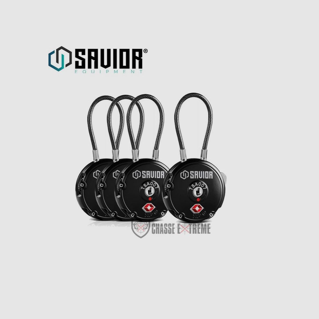 Set van 4 Kabelsloten (TSA) SAVIOR