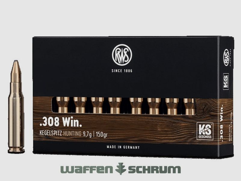 RWS Kegelspitz 9,7g - 150gr .308Win