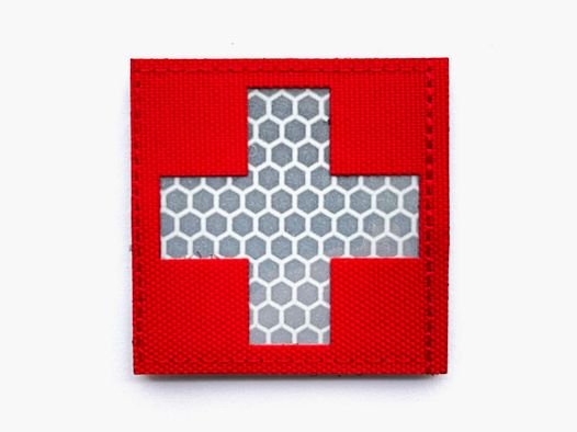 Medic Reflective Patch Rot Weiß