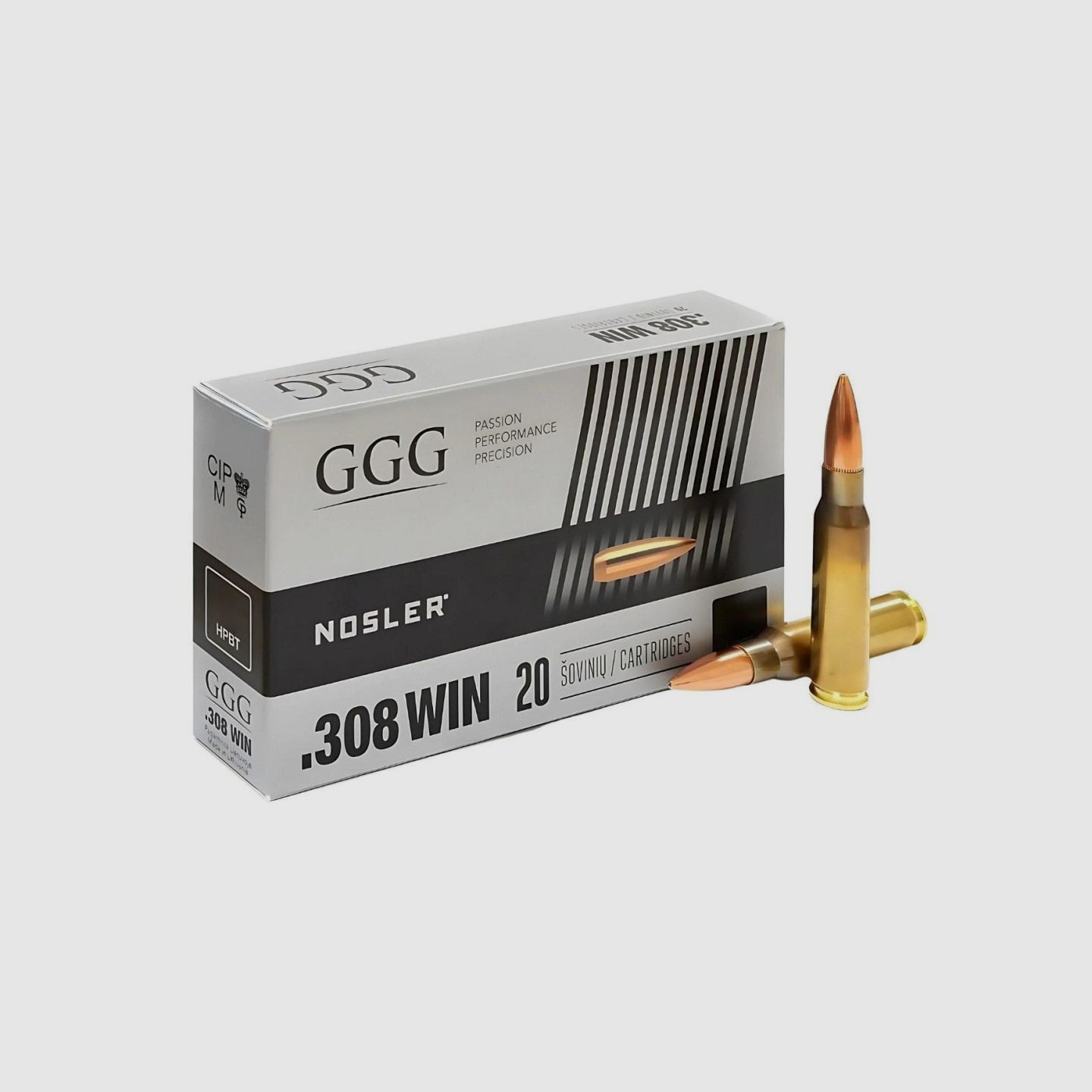 GGG .308 Win. HPBT GPX15 NOSSLER 11.34 g/175 gr ammunition