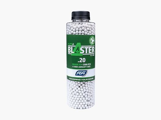 Alpha Blaster PLA 6mm BIO BBs Bianchi 0,20 g 3.300 pezzi