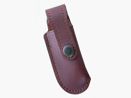 Estuche de cuero marrón, + para cuchillos + longitud de 10 cm