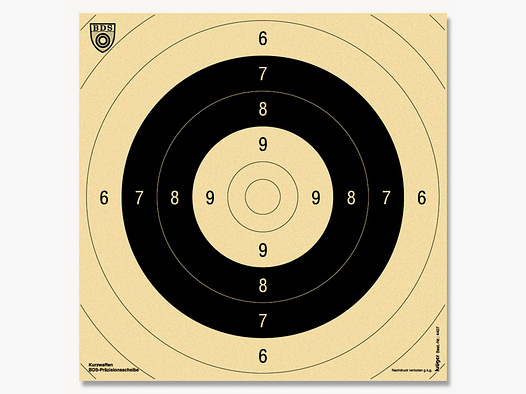 BDS Kurzwaffen Zielscheibe Einsteckspiegel 25stk.