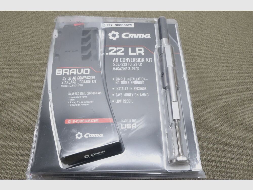 CMMG AR15 insteeksysteem AR15 insteeksysteem .22lr +3 magazijnen 10 schoten