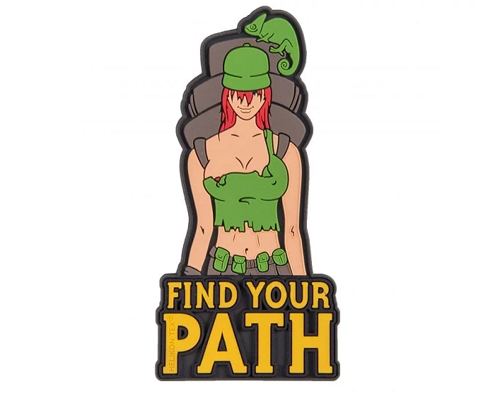 Helikon “Beardman” Bushcraft PVC emblem, olive green, image 1 of 2