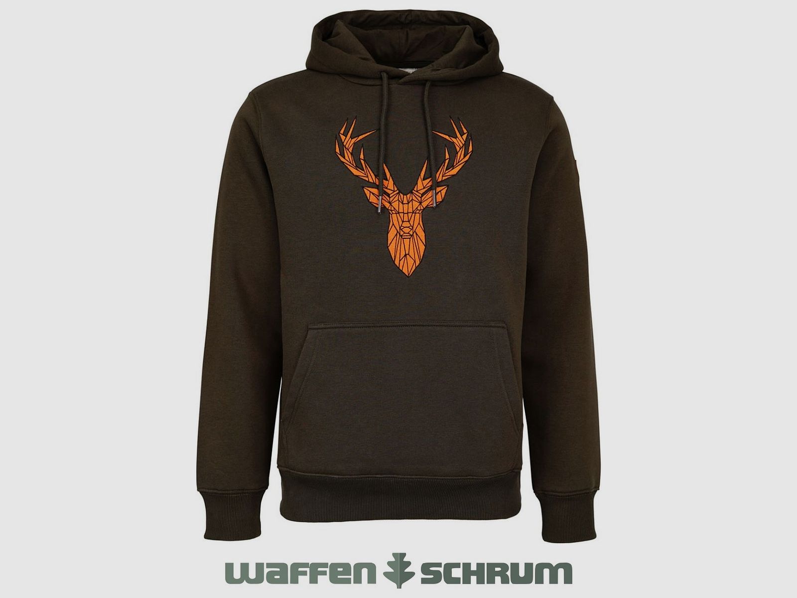 Hubertus Hoodie Huntig Hirsch Oliv /braun