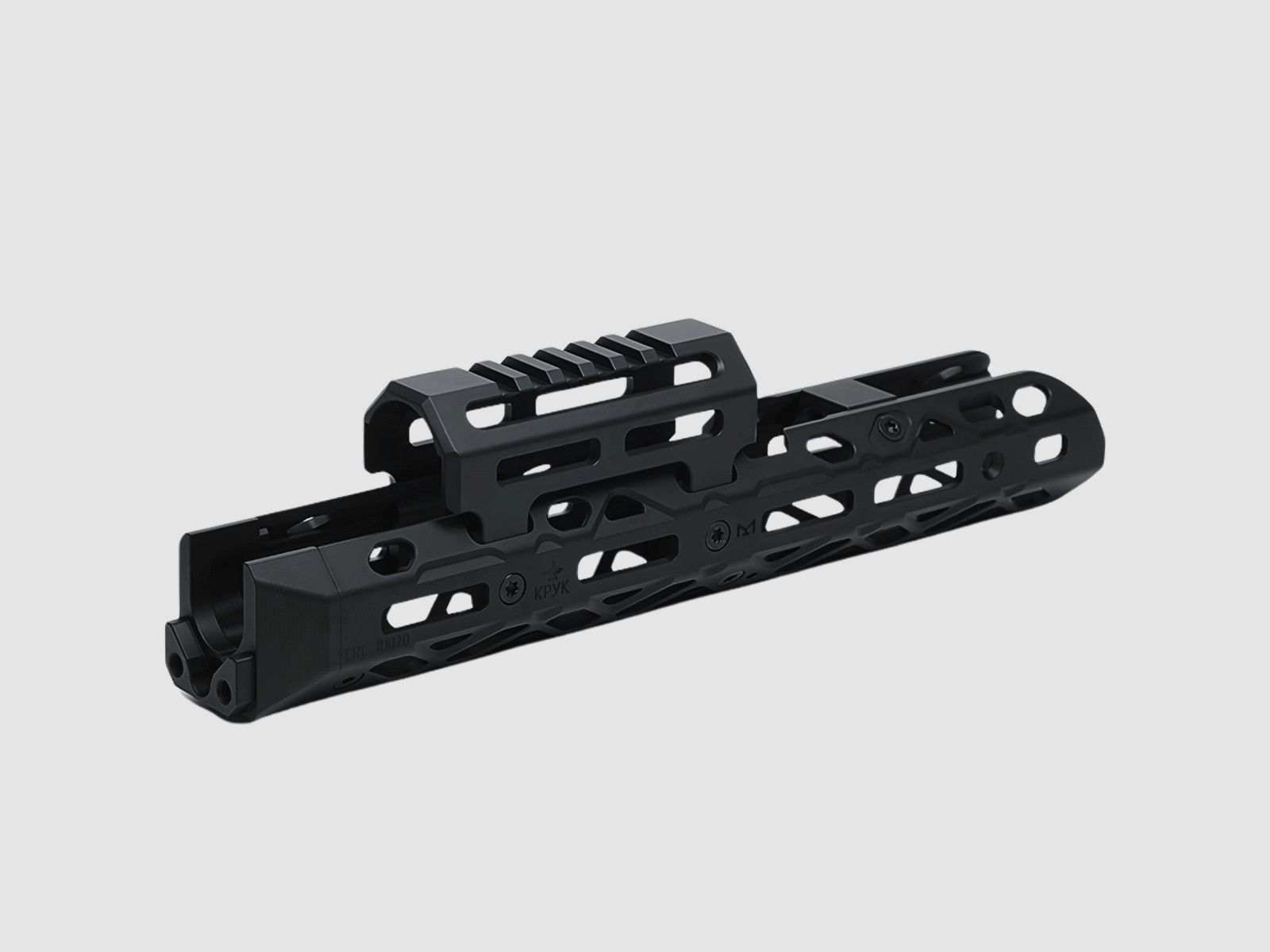Kruk - Łoże Aluminiowe M-Lok - średnie, krótka nakładka rury gazowej - AK-74 / AKM / AKS-74 - Czarne - CRC 1U020A-MIL, zdjęcie 3 z 10