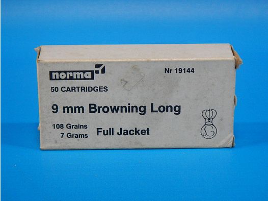 MUNIZIONI NORMA CAL. 9MM BROWNING LONG
