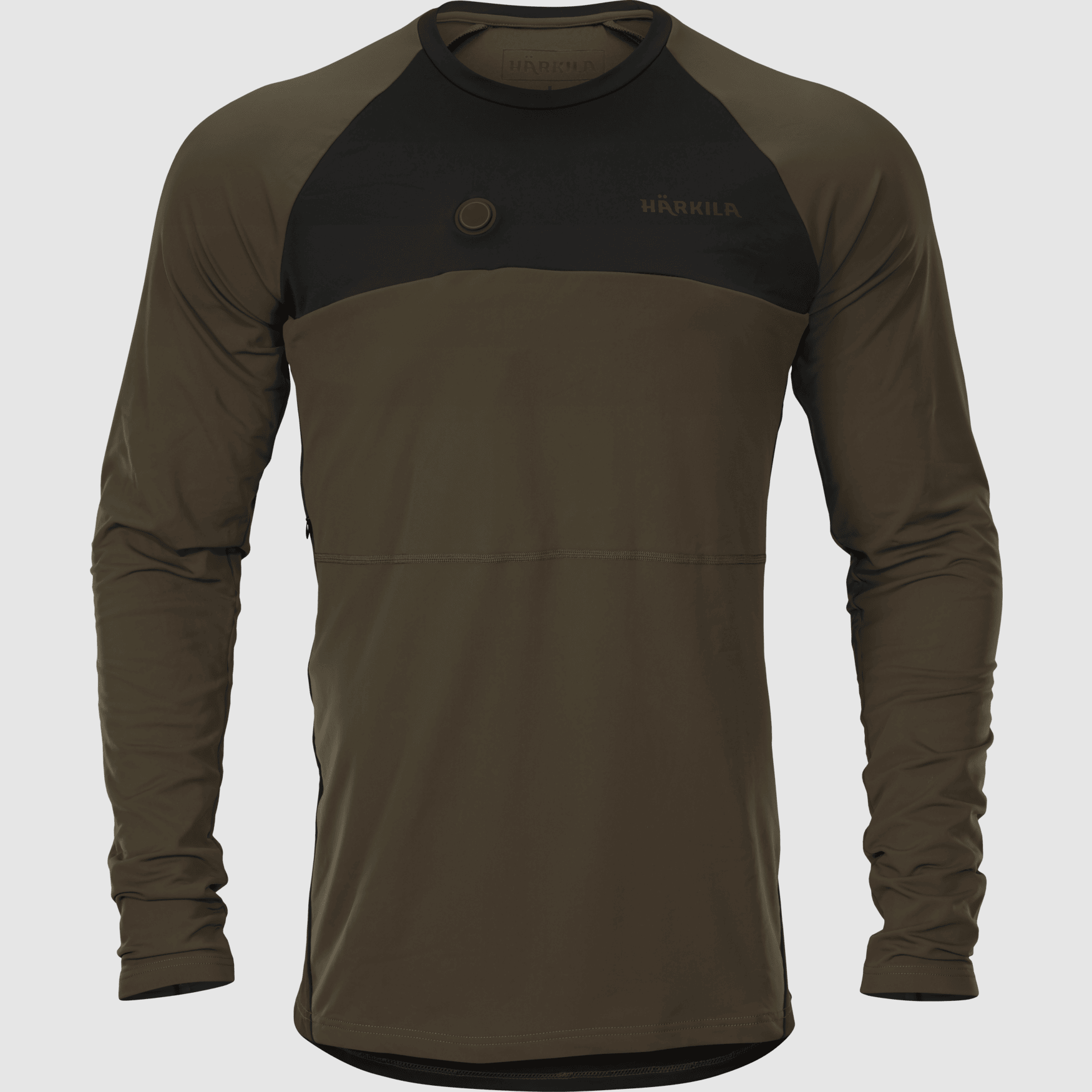 Härkila Heat USB-C L/S T-shirt Men Willow Green/Black M