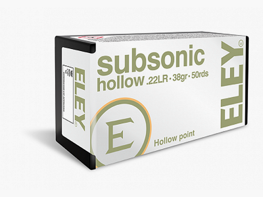 Eley Kal.22 LR 2,5g/38gr Hollow Point Subsonic 50Stk.