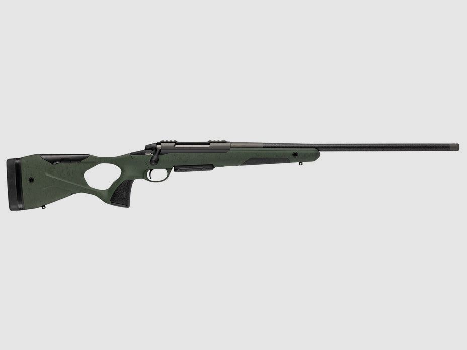 SAKO S20 HUNTER ROUGHTECH ULTRA 7mm PRC, tungsten Cerakote, Lauflänge 22,4", Edelstahllauf karbonbeschichtet mit Mündungsbremse, Drall 8", Direktabzug, verstellbarer Synthetikschaft in Roughtech grün, 3 Schuss, ohne Visierung, MG 5/8"-24, Bild 1 von 5