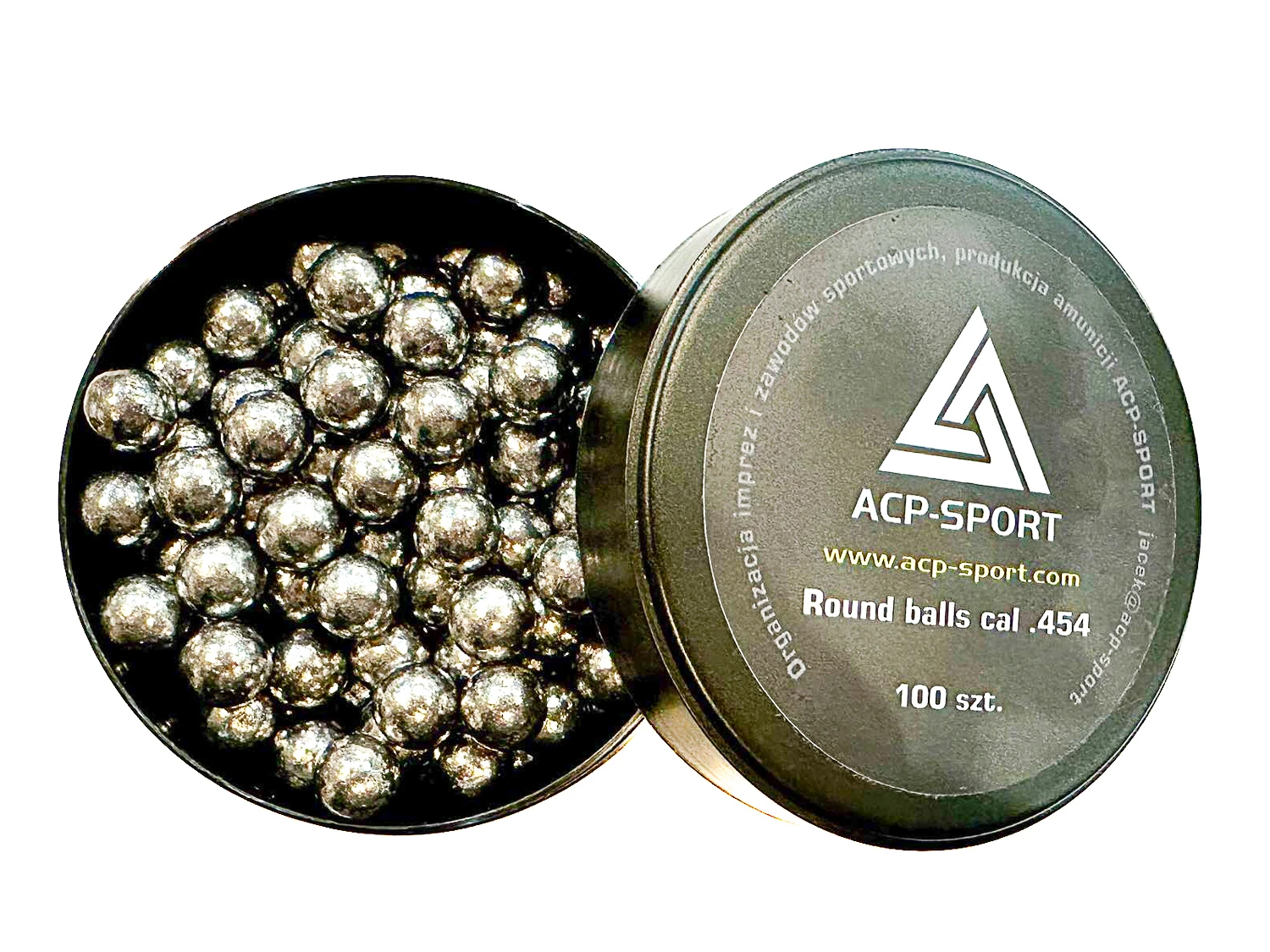 ACP-SPORT balles en plomb 100 pièces cal. .454 pour armes à poudre noire .44