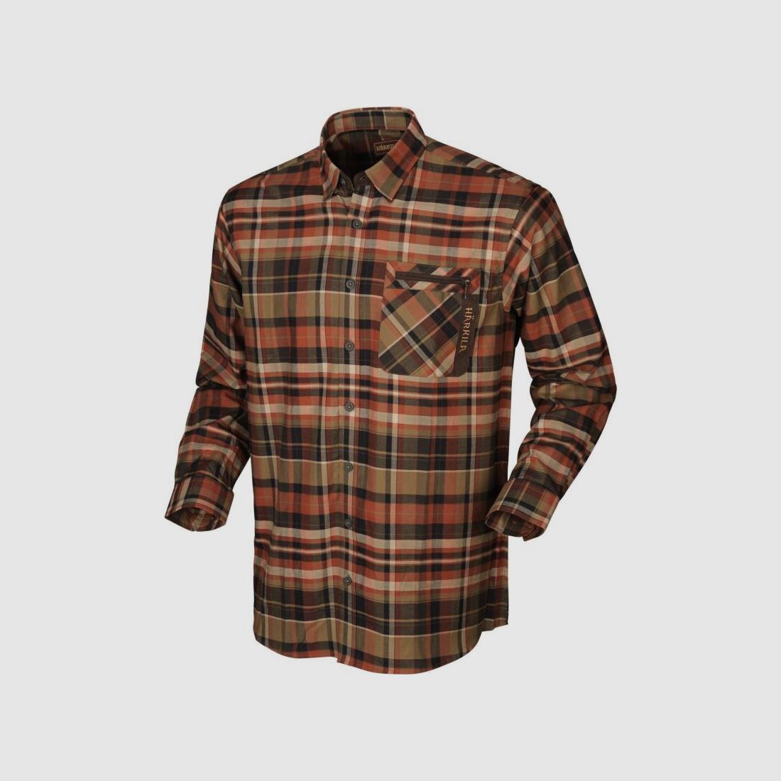 Härkila Newton Hemd Dark burnt orange check