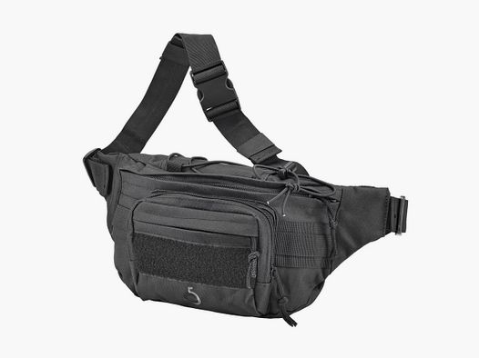 Outac Tactical Bauchtasche Marsupio, schwarz, mit Pistolen Halterung, Molle kompatibel
