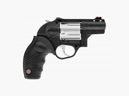 Taurus 605 Poly Protector Revolver, schwarz / mattes Edelstahl, 2″, geriffelter Gummigriff
