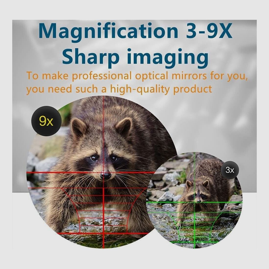 3-9x32 scope, hunting rifle scope, for hunting, target, built-in 11 / 22 mm rail