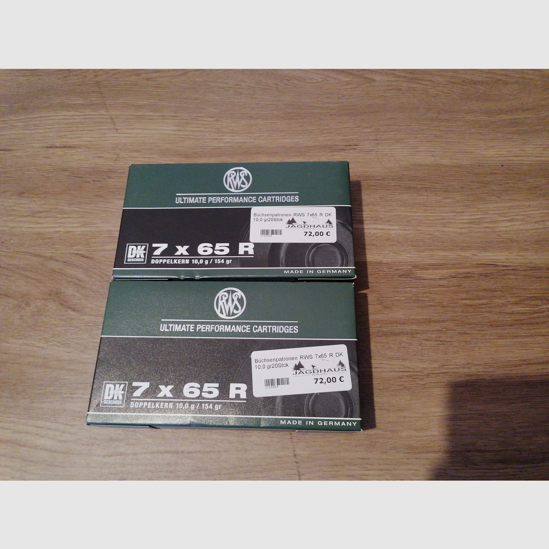 RWS 7X65R Doppelkern 10,0g/154gr 2 Packungen 