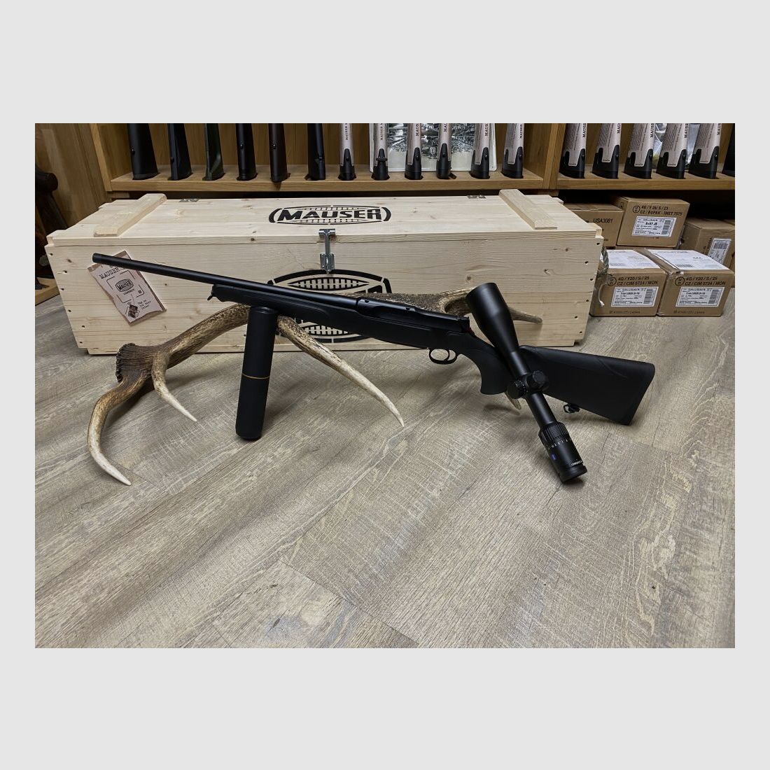 Sauer 505 Ergo Max, avec Zeiss Conquest V4 3-12x56, image 1 sur 2