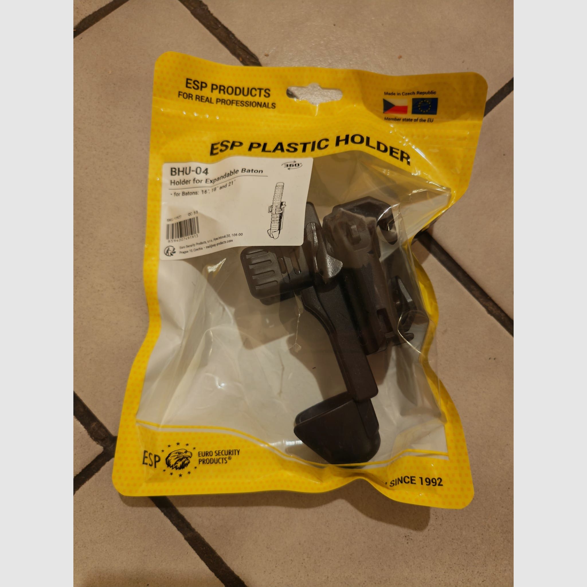 ESP Schlagstock Halterung / Holster mit Gürtelclip BHU-04 | NEU & OVP