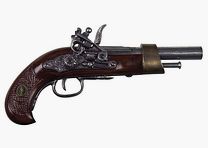 Pistola de chispa decoración decoración histórica
