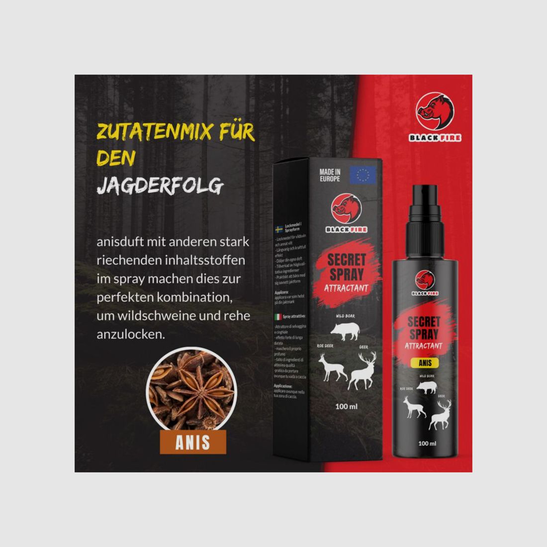 Black Fire Secret Spray 100ml | Anis, Bild 8 von 12