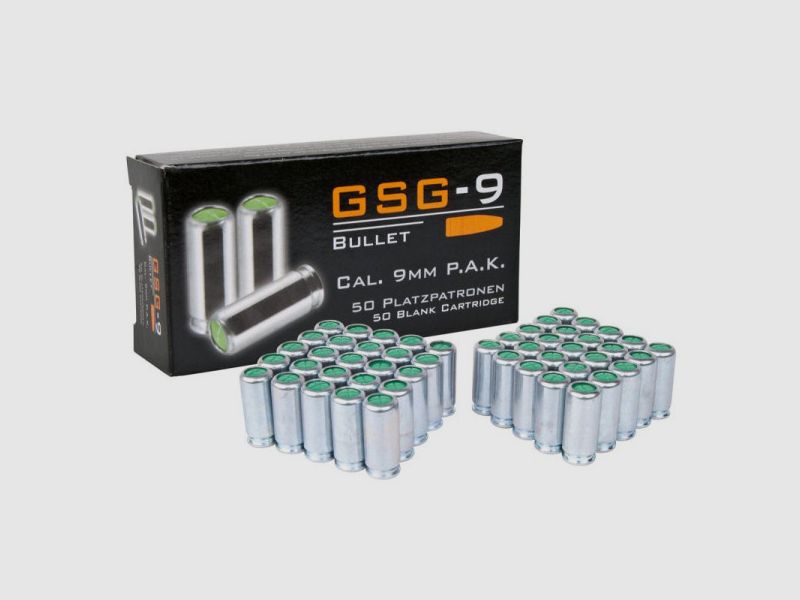 GSG-9 - CARTOUCHES À BLANCS - 9MM P.A.K. - 50 CARTOUCHES