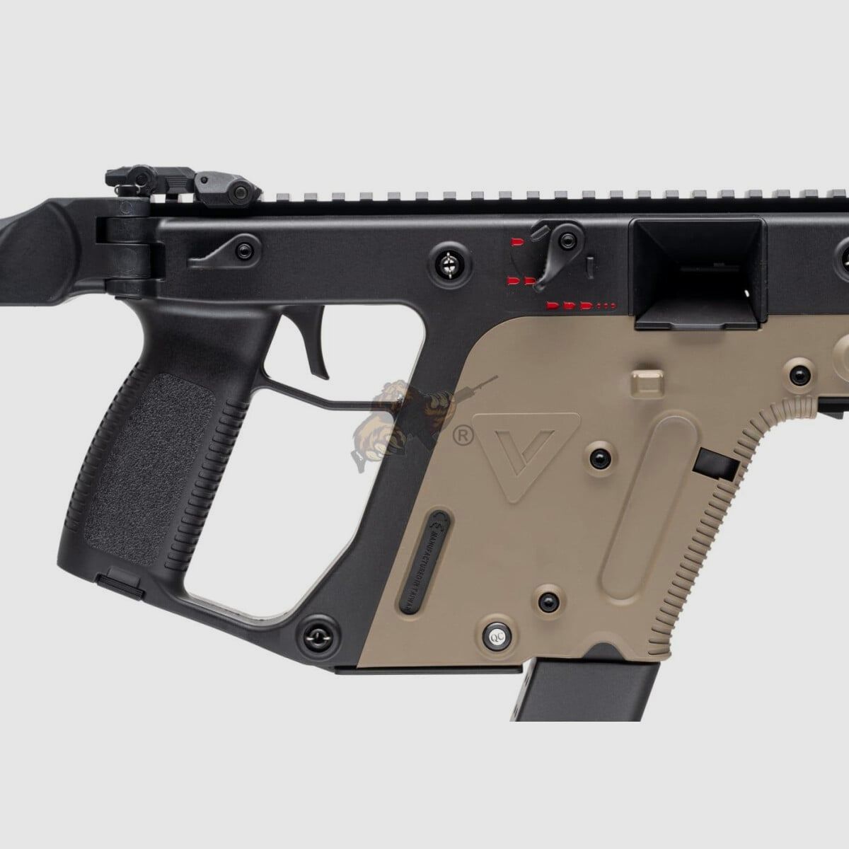 Kriss Vector V2 Airsoft en Duet Tone Noir / Tan - max. 0,5 Joule (Krytac)