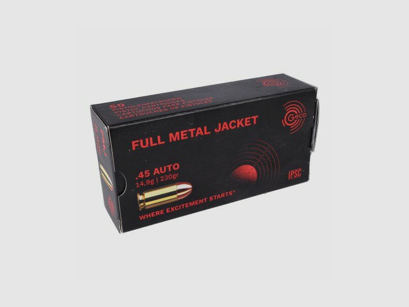 GECO Full Metal Jacket 230gr .45 Auto