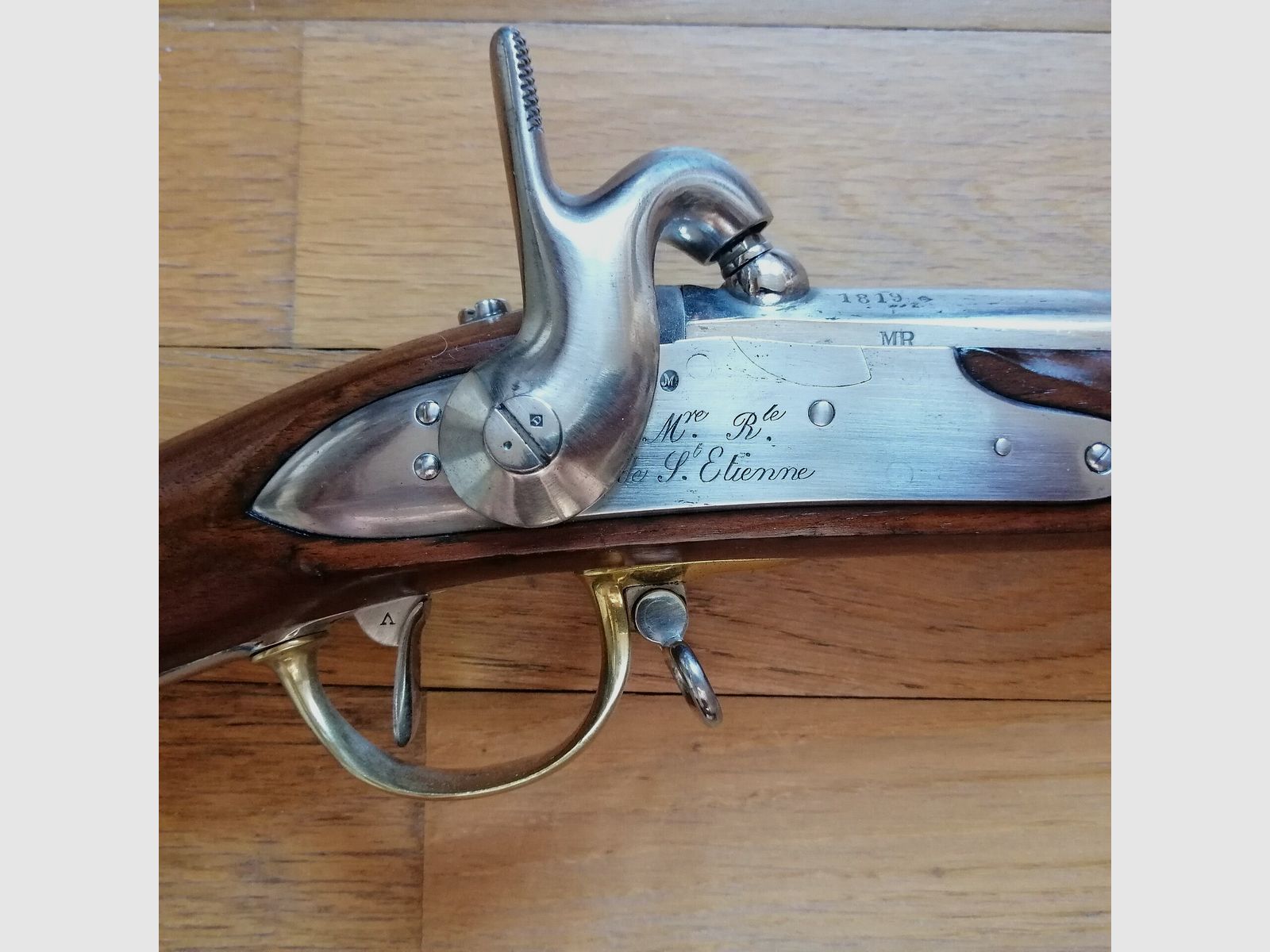 Außergewöhnliches und seltenes Dragoner-Gewehr Modell 1816 T bis – perfekt monomatrikuliert – homogen – Museumszustand Bajonett, Bild 4 von 45