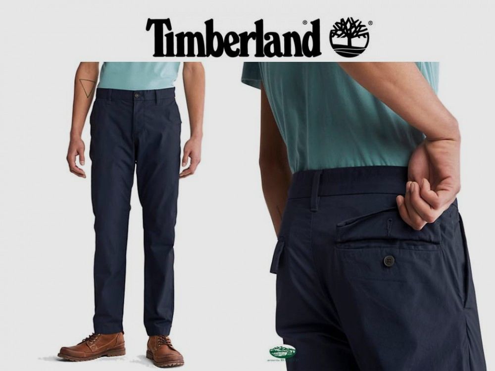 TIMBERLAND Pantalon chino bleu marine slim fit, image 2 sur 2