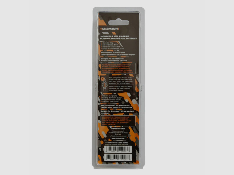 Steambow Stinger freccette da caccia – Set di 3 pz.